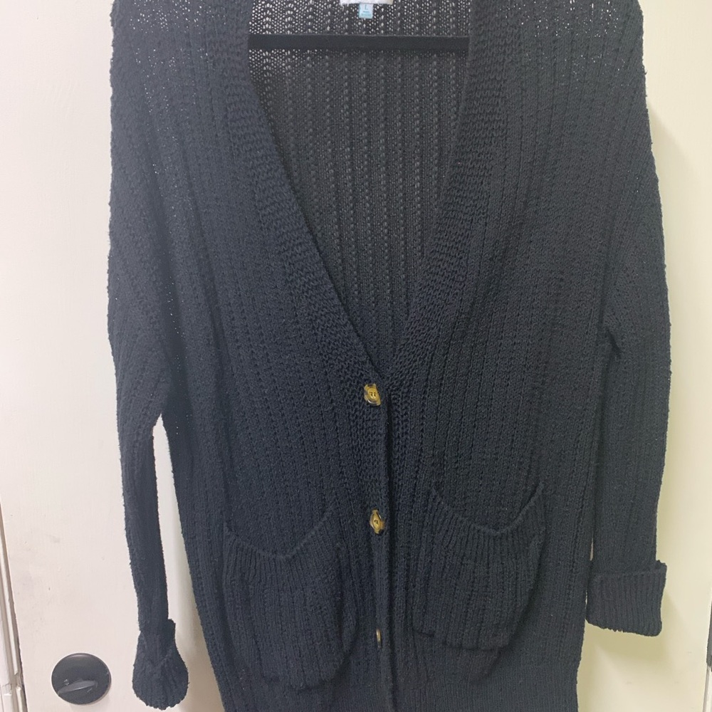Grace & Lace Black Knit Cardigan Sloucy Knit Very Comfortable